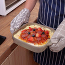 Round&Square Glaze Stoneware Oven Baking Dish Plate Set w/ Handle