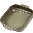 Round&Square Glaze Stoneware Oven Baking Dish Plate Set w/ Handle
