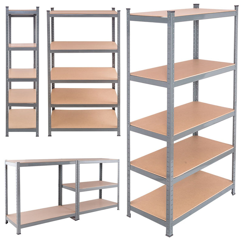 Heavy Duty Steel 71'' 5 Level Garage Shelf Metal Storage Adjustable Shelves Unit