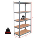 Heavy Duty Steel 71'' 5 Level Garage Shelf Metal Storage Adjustable Shelves Unit