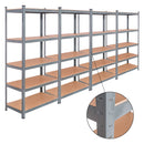 Heavy Duty Steel 71'' 5 Level Garage Shelf Metal Storage Adjustable Shelves Unit