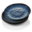 Starry 4/8/12-Piece Dessert Plate Set Vintage Look Ceramic Blue