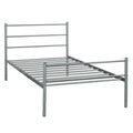 Twin Size Metal Bed Frame Platform Mattress Foundation W/Headboard HW65776