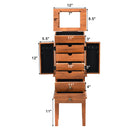Vintage Jewelry Cabinet Chest Storage Organizer Drawers&Mirror HW61931