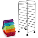 10 Drawer Rolling Organizer Cart Craft Utility Mobile Trolley Chrome Scrapbook