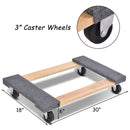 30''x 18'' Furniture Dolly Moving Carrier Mover Handle Casters 1000lbs Capacity