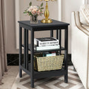 2PCS 3-tier Side Table Nightstand Sofa End Table Storage Display Shelf 2*HW65689