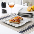 56-Piece Marble Grey Porcelain Dinner Set