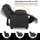 Deluxe Padded Kids Sofa Armchair Recliner Headrest Children w/ Storage Arm Black
