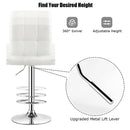 Set of 4 Adjustable Bar Stools PU Leather Swivel Kitchen Counter Pub Chair