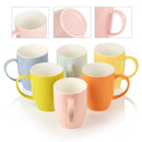 6-Piece 6-Colors 370ML Porcelain Coffee Mug Set Ceramic