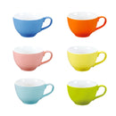 6-Piece 6-Colors 375ML Porcelain Coffee Cup Set with Handle