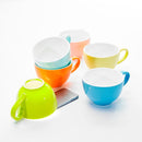 6-Piece 6-Colors 375ML Porcelain Coffee Cup Set with Handle