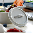 4-Piece 300ML Small Ceramic Ramekins Baking Plate Dish with Lid