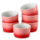 6/12-Piece 300ML Porcelain Souffle Cup Bake Plate Set Souffle Cup