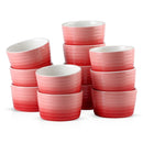 6/12-Piece 300ML Porcelain Souffle Cup Bake Plate Set Souffle Cup