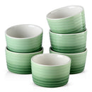 6/12-Piece 300ML Porcelain Souffle Cup Bake Plate Set Souffle Cup