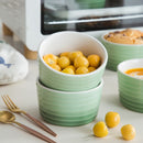 6/12-Piece 300ML Porcelain Souffle Cup Bake Plate Set Souffle Cup