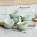 6/12-Piece 300ML Porcelain Souffle Cup Bake Plate Set Souffle Cup