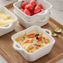 4/8-Piece 305ML Ceramic White Porcelain Bake Plate Pans Set