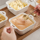 4/8-Piece 305ML Ceramic White Porcelain Bake Plate Pans Set