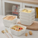 4/8-Piece 305ML Ceramic White Porcelain Bake Plate Pans Set