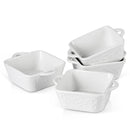 4/8-Piece 305ML Ceramic White Porcelain Bake Plate Pans Set