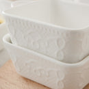 4/8-Piece 305ML Ceramic White Porcelain Bake Plate Pans Set