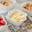 4/8-Piece 305ML Ceramic White Porcelain Bake Plate Pans Set