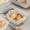 4/8-Piece 305ML Ceramic White Porcelain Bake Plate Pans Set