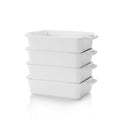 4/8-Piece 230ML White Porcelain Shallow Rectangular Baking Dish