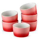 6/12-Piece 300ML Porcelain Cake Bake Dishes Souffle Cup Set