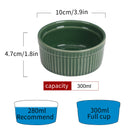 6-Piece Green Round Baking Ramekins Dishes Set Oven Safe