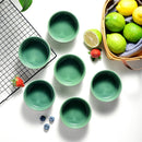 6-Piece Green Round Baking Ramekins Dishes Set Oven Safe