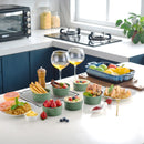 6-Piece Green Round Baking Ramekins Dishes Set Oven Safe