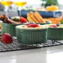 6-Piece Green Round Baking Ramekins Dishes Set Oven Safe