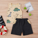 Summer Kids Infant Clothing Sets Baby Boby Toddler Boys Clothes Football Basketball Sports Vest T-shrits Shorts Tracksuit D30