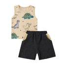 Summer Kids Infant Clothing Sets Baby Boby Toddler Boys Clothes Football Basketball Sports Vest T-shrits Shorts Tracksuit D30