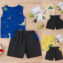 Summer Kids Infant Clothing Sets Baby Boby Toddler Boys Clothes Football Basketball Sports Vest T-shrits Shorts Tracksuit D30