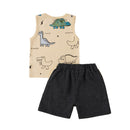 Summer Kids Infant Clothing Sets Baby Boby Toddler Boys Clothes Football Basketball Sports Vest T-shrits Shorts Tracksuit D30