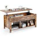 Lift Top Coffee Table w/ Storage Compartment Shelf Living Room Black/Retro