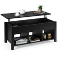Lift Top Coffee Table w/ Storage Compartment Shelf Living Room Black/Retro