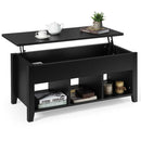 Lift Top Coffee Table w/ Storage Compartment Shelf Living Room Black/Retro