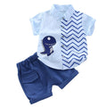 Summer Baby Boys Cartoon Shark T-shirts + Shorts Clothes Sets  Newest Infant Toddler Short Sleeve Outfit Sets