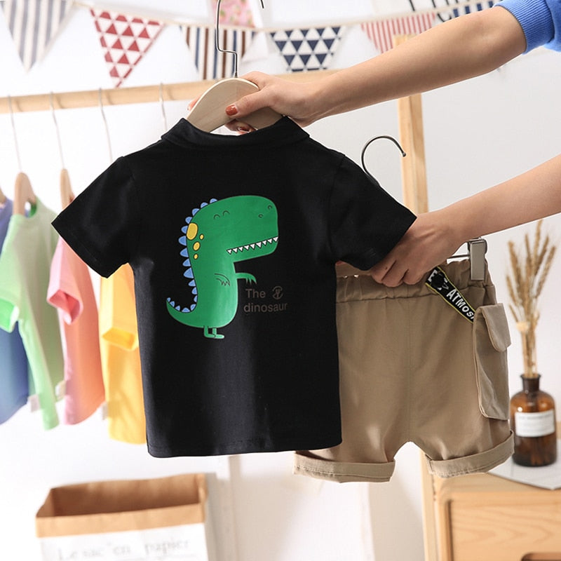Summer Baby Boys Casual Tops+Shorts Children'S Short Sleeve Blouse T-shirt Children's Clothing