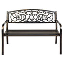 Garden Bench Park Yard Outdoor Furniture Steel Frame Porch Path Loveseat Chair OP70411