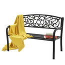 Garden Bench Park Yard Outdoor Furniture Steel Frame Porch Path Loveseat Chair OP70411