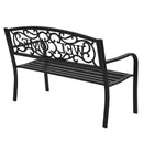 Garden Bench Park Yard Outdoor Furniture Steel Frame Porch Path Loveseat Chair OP70411
