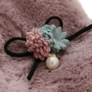 Baby Girls Winter Dress Coats Princess Fur Vest with Long Sleeve Floral Fleece Dress