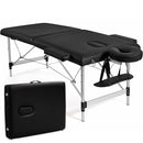84"L Portable Massage Table Adjustable Facial Salon Spa Bed w/ Carry Case White/Black